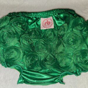 Diaper Cover 3-24 Month Green Satin